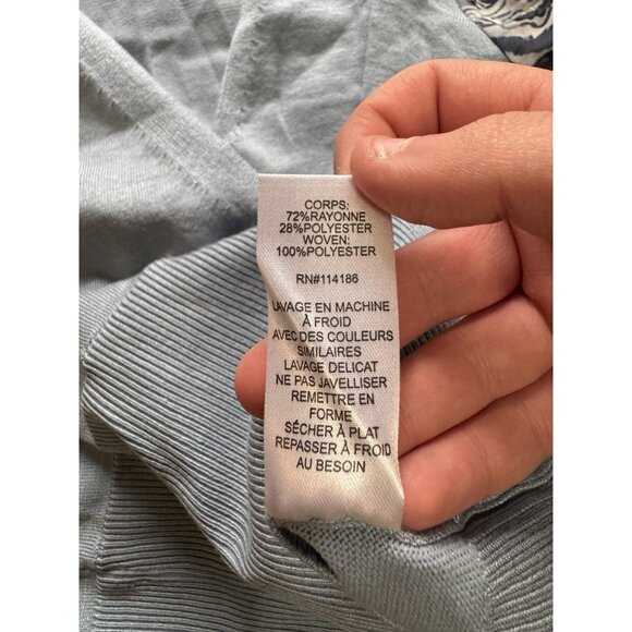 89th Madison Women Size Small Sweater Blouse Long Sleeves Floral Lightweight - Picture 9 of 10